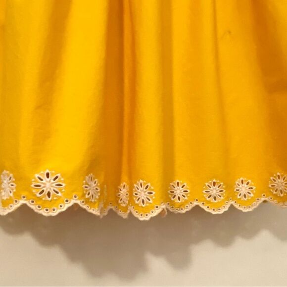 J. Crew yellow dress with white eyelet embroidery details size 4 MIDI. - Picture 4 of 6